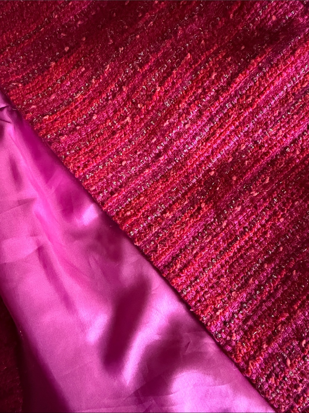 Sara Campbell Hot Pink tweed Coat - Picture 3 of 9